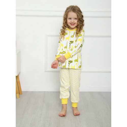 Пижама Милаша, размер 98, желтый пижама милаша размер 98 белый фиолетовый