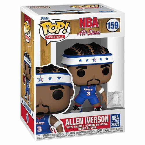 Фигурка Funko POP! Basketball NBA All-Stars: Allen Iverson фигурка funko pop basketball nba all stars isiah thomas [white all star uni 1992] 9 5 см