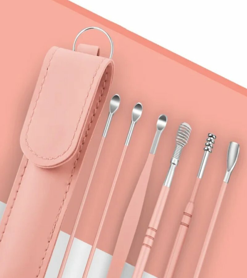 фото Набор инструментов для чистки ушей, 6 предметов. Ушные палочки. Ухочистка.