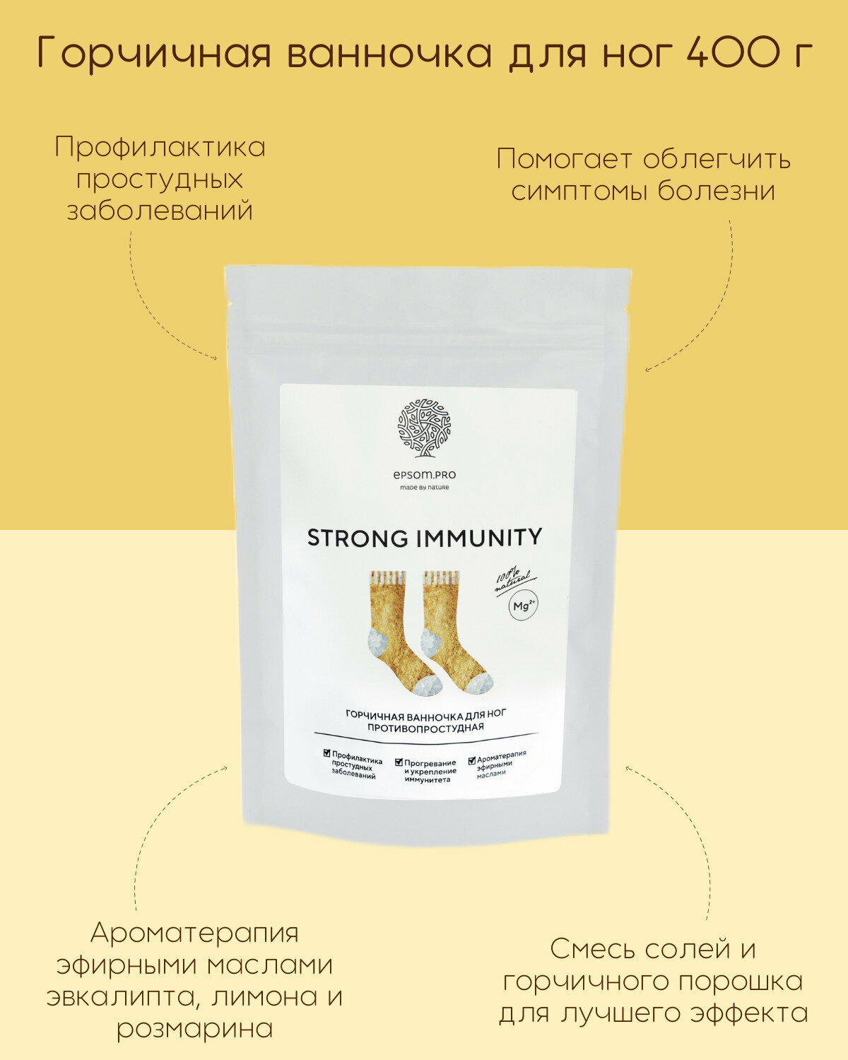 Горчичная ванночка для ног Strong immunity 400 г