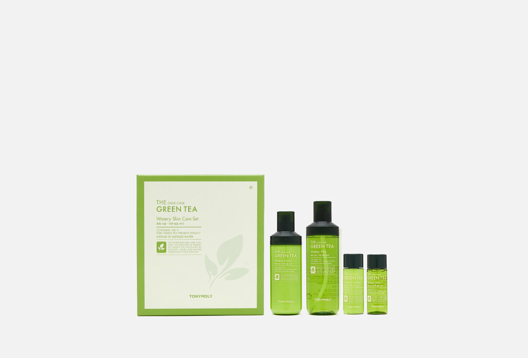 Набор Tony Moly THE CHOK CHOK GREEN TEA Watery Skin Care Set /