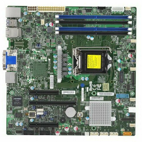 Материнская плата SuperMicro X11SSZ-F-B incl 1x IO Shield MCP-260-00093-0N 2x CBL-0044L 5211800₽