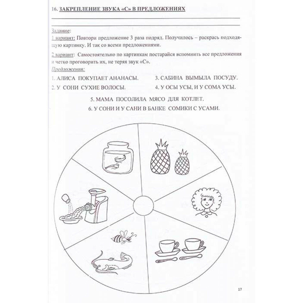 Логопедическая тетрадь для автоматизации звука С - фото №19