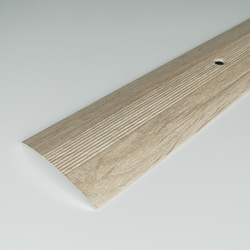 Порог напольный стыкоперекрывающий одноуровневый 38 мм длина 09 м порожек алюминиевый Русский профиль дуб камелия