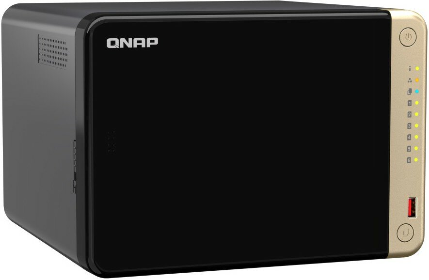 Сетевое хранилище NAS Qnap TS-664-8G черный - фото №14