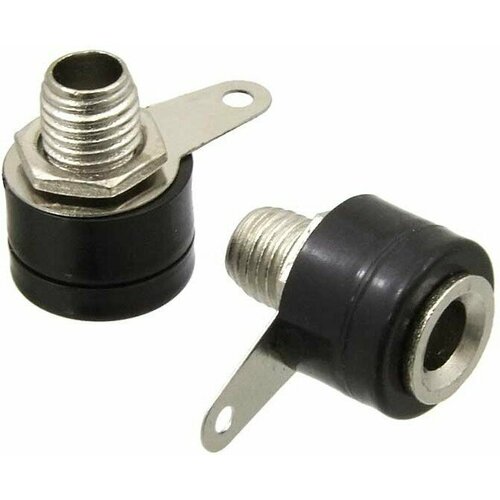 10-0061 AL BLACK, Гнездо 10-0061 AL чёрный, монтаж на панель