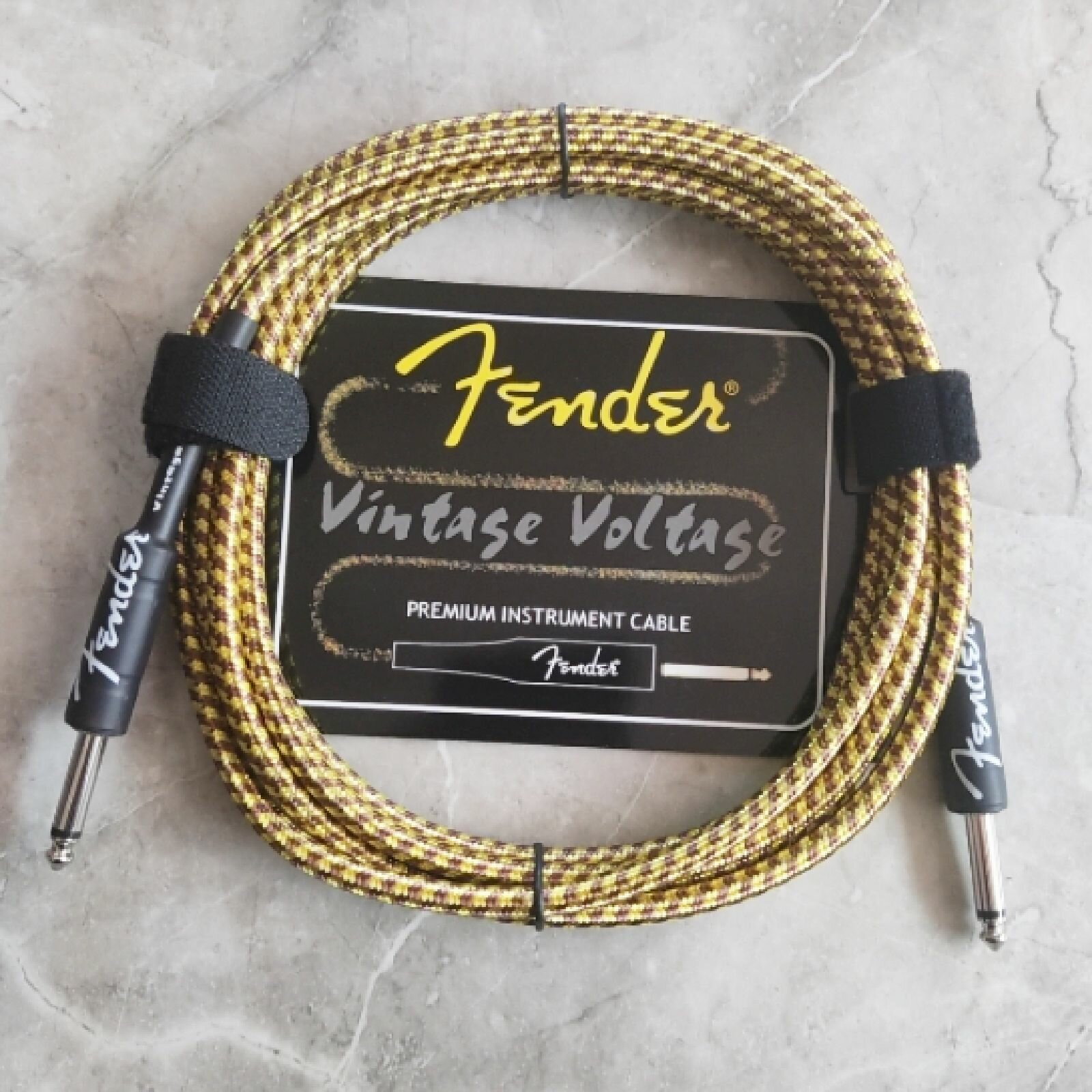 Премиум гитарный кабель 3 метра 6.3 jack Fender Vintage Voltage желтый шнур для для электрогитары электроакустической провод для комбика.