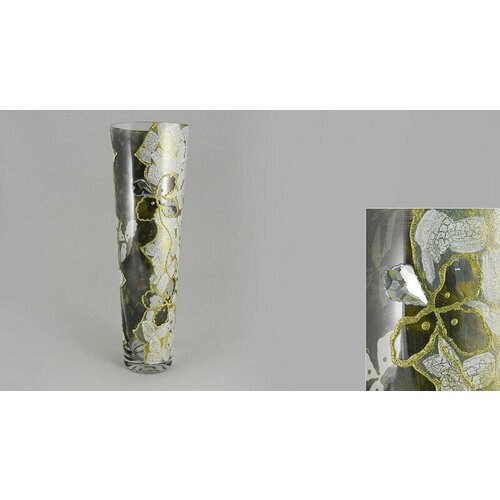 Ваза для цветов Алмазы на стекле 40 см 2750₽