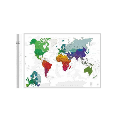 Скретч карта мира со стирающимся слоем Afi Design Silver A1 (84х59,4см) карта со стирающимся слоем план покорения европы 65 × 45 см
