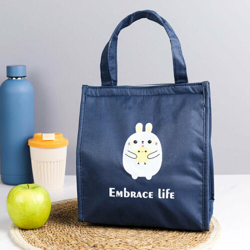 Термосумка для ланч бокса синяя на 8,5 л