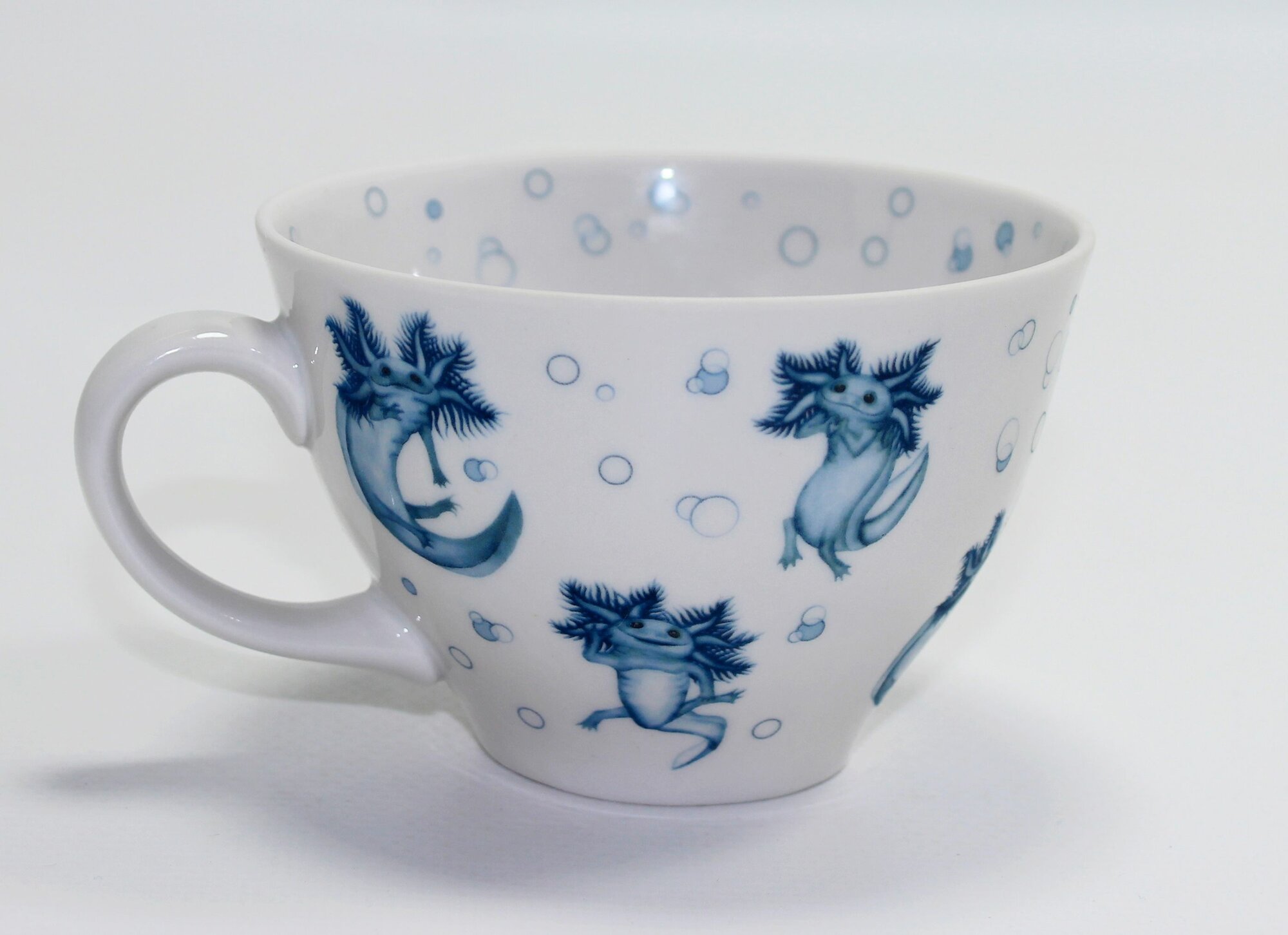 фото Кружка форма "Семейная" авторская эксклюзивная деколь "Аксолоты"