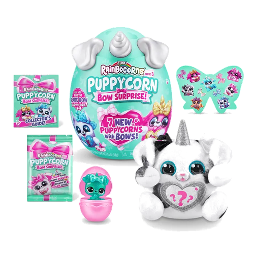 Игрушка ZURU Rainbocorns Puppycorn BOW SURPRISE яйцо зуру щенок белый 18 см / зуру игрушка zuru rainbocorns puppycorn rescue surprise сюрприз в яйце в ассортименте