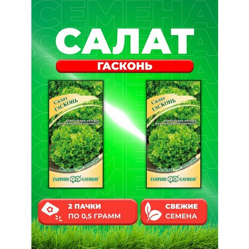 Салат Гасконь 0,5 г листовой, хрустящ. автор. (2уп) семена салат листовой гасконь 0 5 г