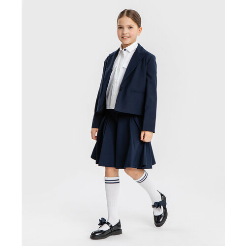 Школьная юбка Button Blue, размер 134, синий школьная юбка шорты button blue размер 134 черный