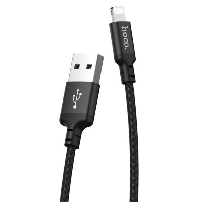 Кабель USB Hoco X14 Times speed Lightning, 2 м, черный