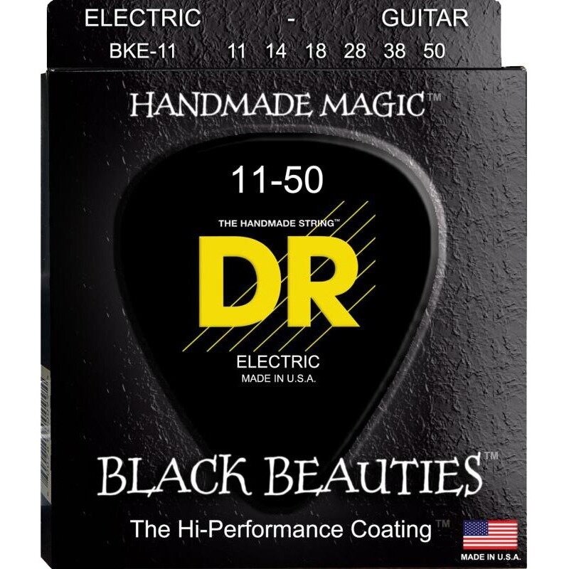 Струны для электрогитары DR String BKE-11 BLACK BEAUTIES