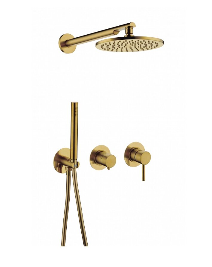 Душевая система со встраиваемым смесителем Grocenberg GB5090MG Золото матовое