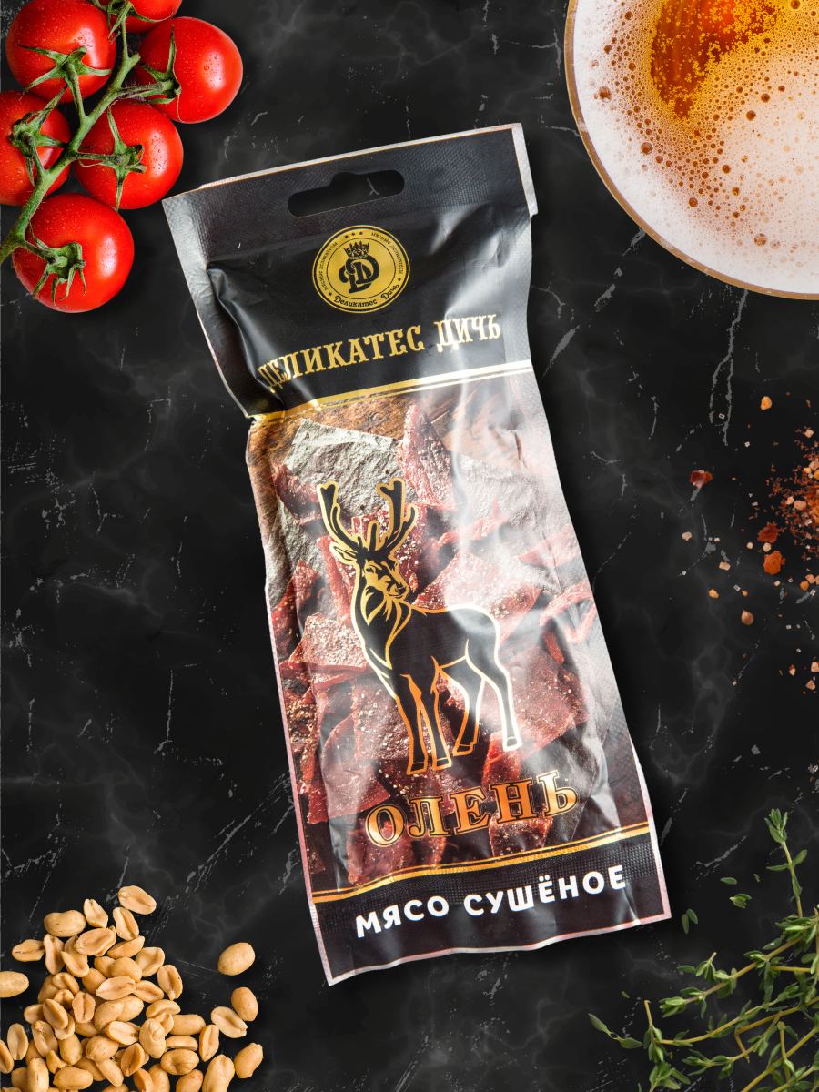 Сушеное мясо Оленя 100г Деликатес Дичь