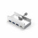 USB-хаб на 4 порта, 3 * USB 3.0 + 1 * TYPE C, с креплением, серый