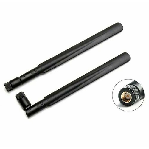 Антенна 5dBi 3G4G LTE для роутеров SMA-male - 2 шт Черная 700₽