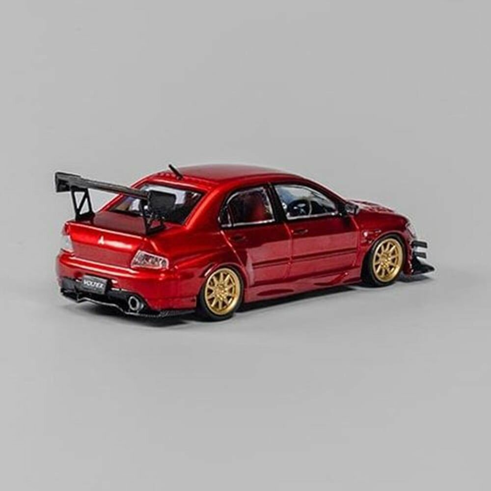 Машинка CM MODEL 1/64 Mitsubishi Lancer Evo IX Metallic Red Diecast Scale Model Car — фото 1