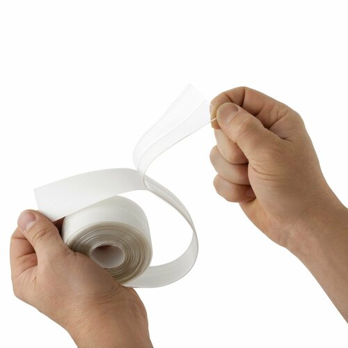 Лента бордюрная самоклеющаяся для ванной и кухни Размер 4х320 см прозрачная с линией сгиба 656₽