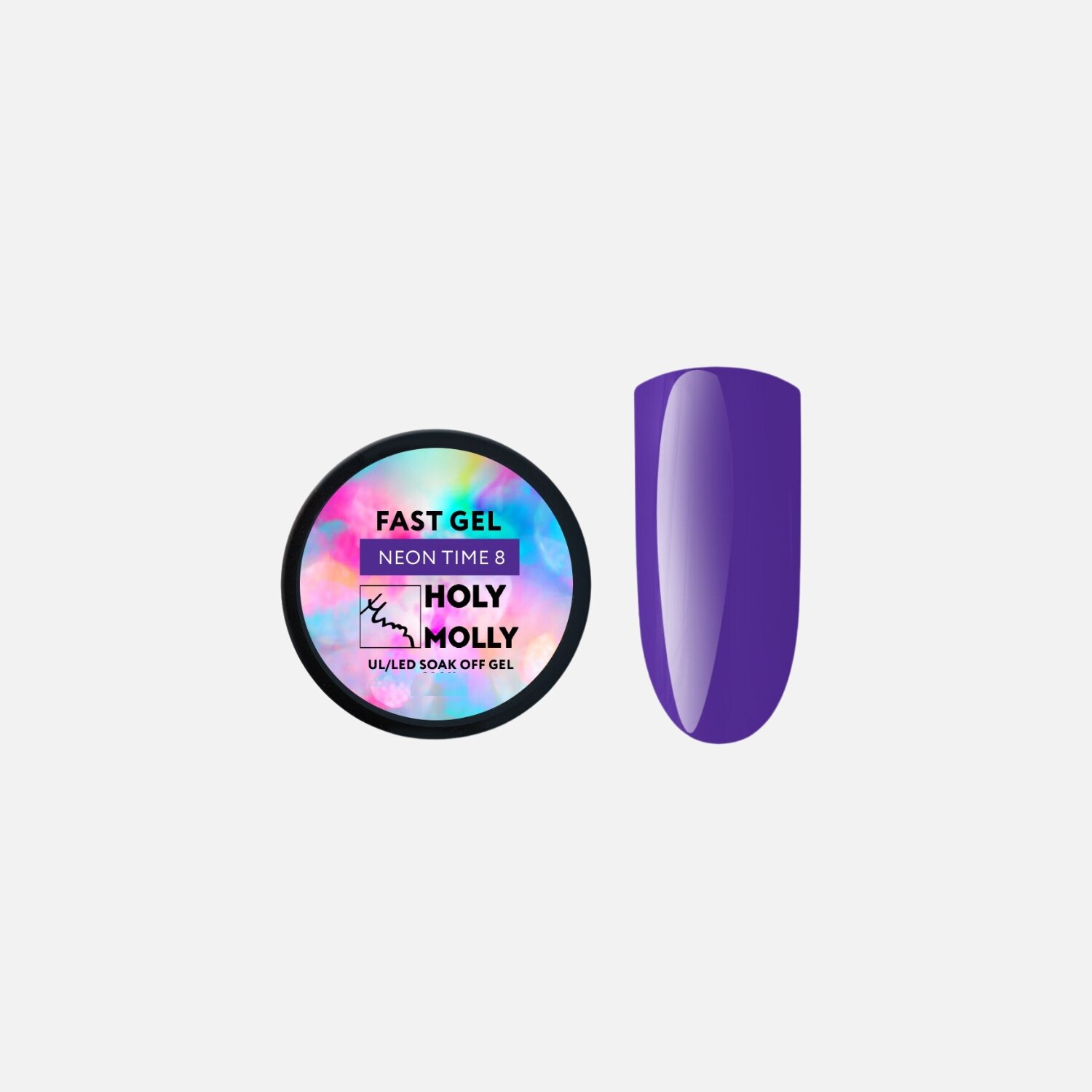 Моделирующий гель Holy Molly Fast Gel Neon Time №08 5 мл с неоновым эффектом