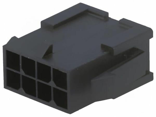 Вилка MOLEX 43020-0800, провод-плата, "папа", 3 мм, PIN 8, Серия Micro-Fi