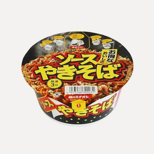 Изображение товара Лапша быстрого приготовления Sunaoshi якисоба с овощным соусом 86 г, Япония