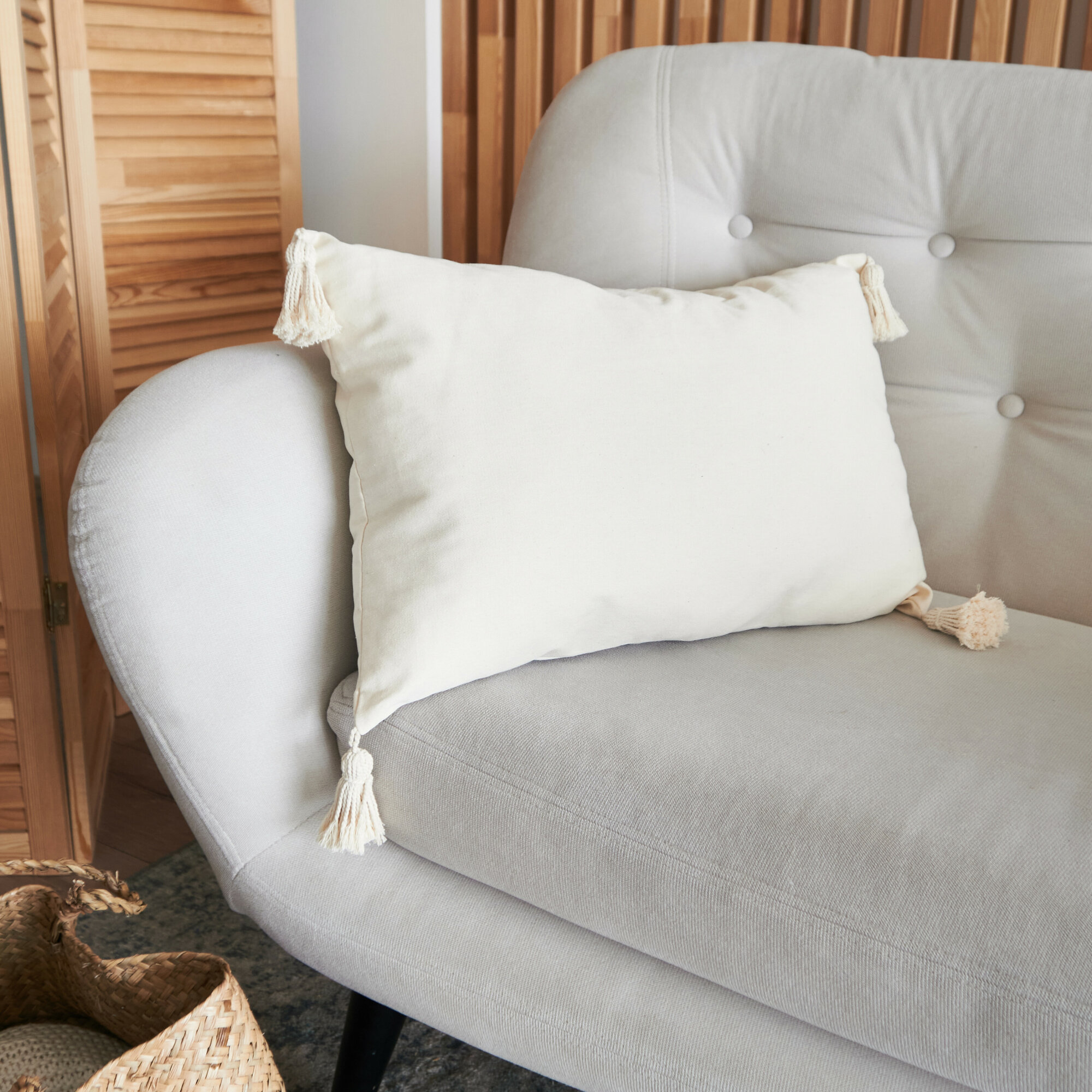 Подушка декоративная в скандинавском и бохо стиле 40*60 см хлопок