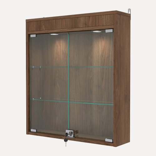 Изображение товара Витрина настенная №1-3А с подсветкой, Орех. Производитель товара - компания Westcom.