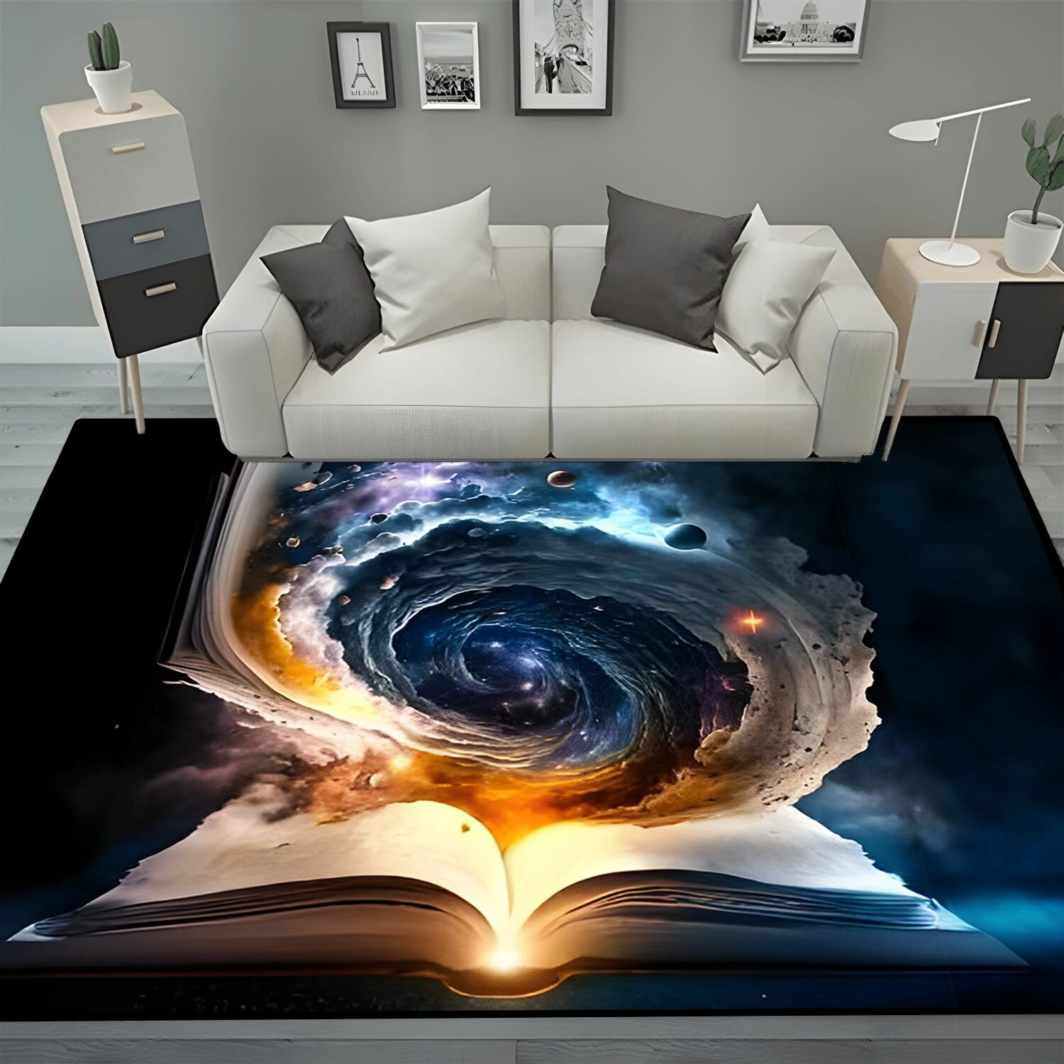  нескользящий коврик для пола подходящий для семейных спален и гостиных - для предотвращения повреждения пола и неприятного запаха. x 2.3 м