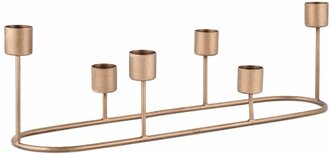 Подсвечник REDECORO, металл, золотистый, настольный, 6 свечей