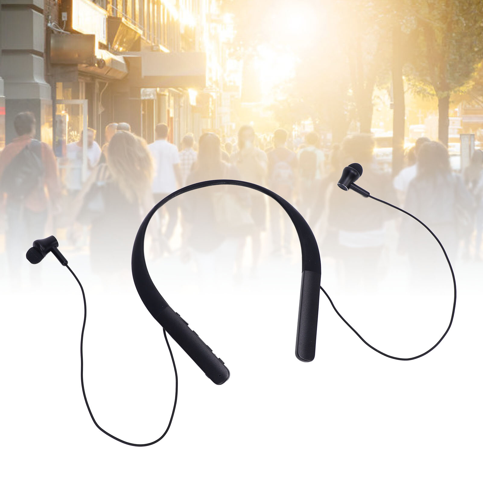 Беспроводные наушники Neckband, с разными размерами насадок, с очистным инструментом, для удобного использования