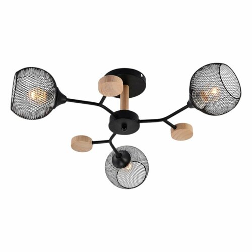 фото Люстра потолочная семь огней маклейн 3х60 вт е27 черный wedo light