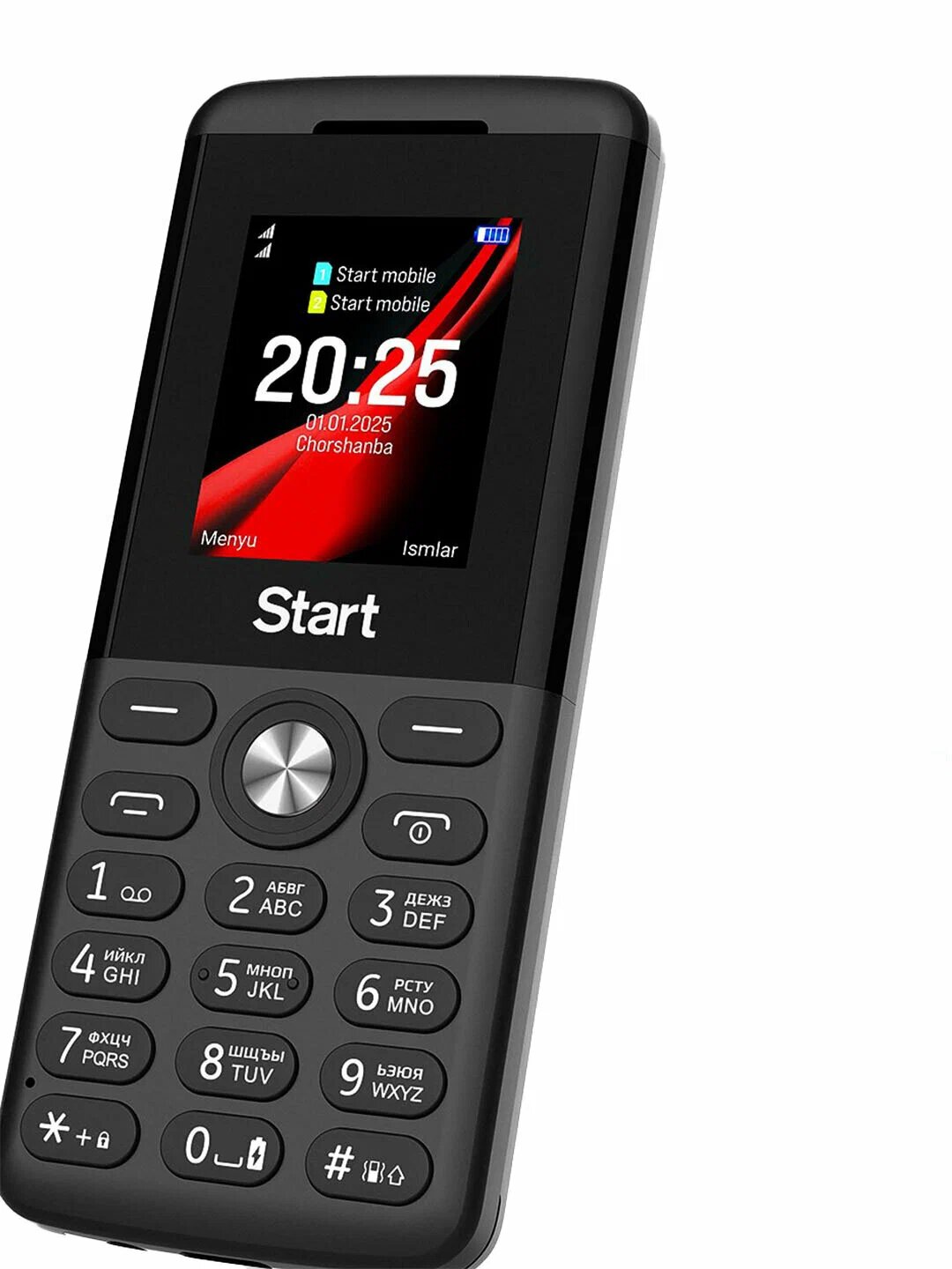 Кнопочный мобильный телефон Start A1, 2 SIM - слота, черный.