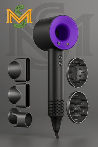 Изображение товара Фен для волос Фен с ионизацией Профессиональный фен Стайлер для укладки и выпрямления волос 5 в 1 фиолетовый