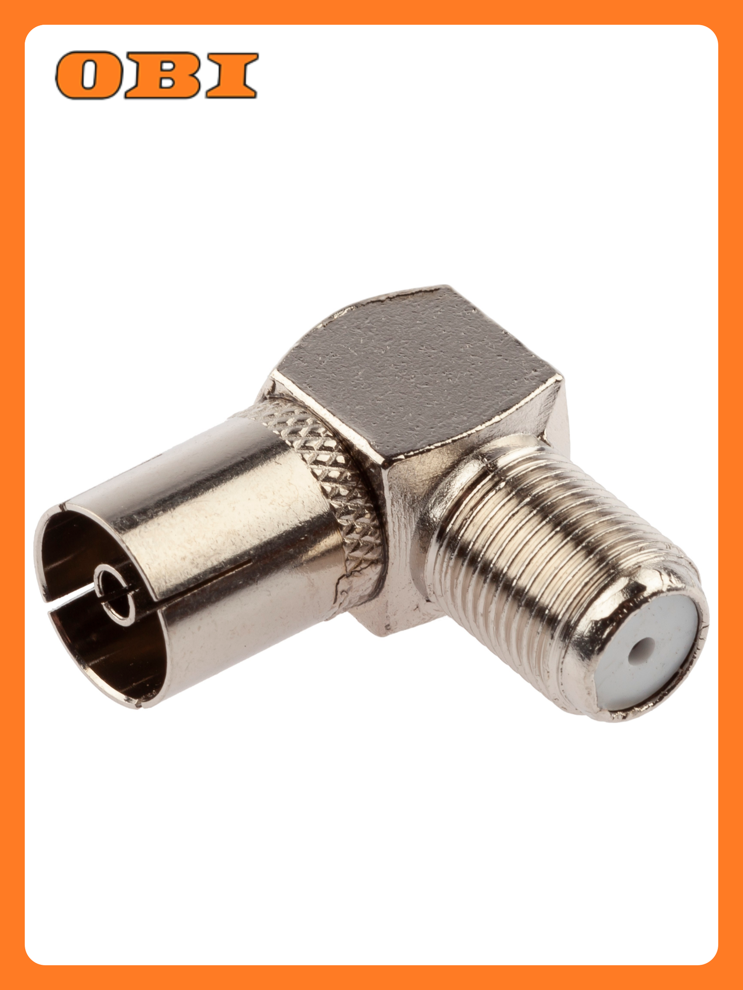 Переходник ERA SIMPLE гнездо F-гнездо TV угловой упаковка 1 шт