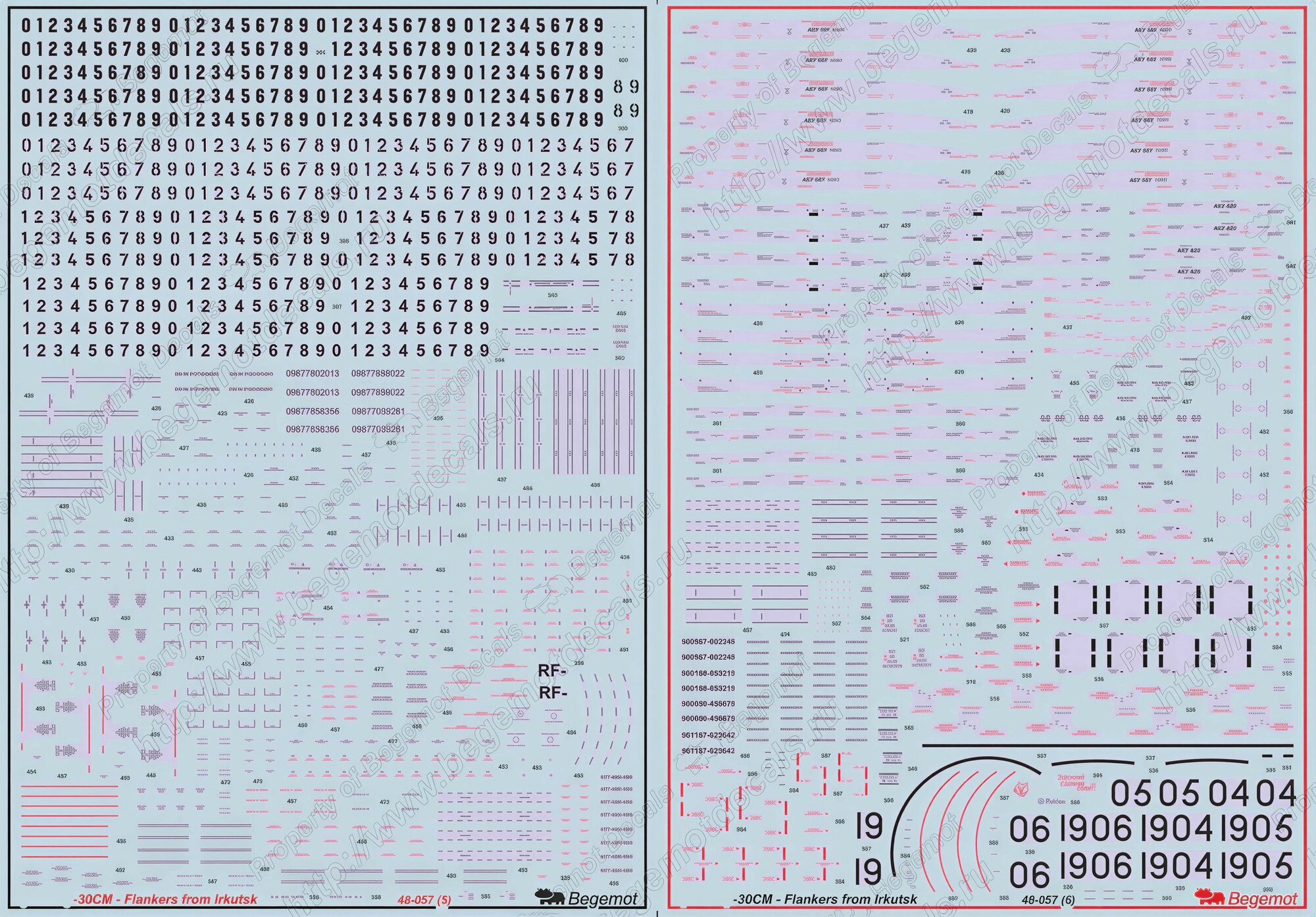 Декаль С_ухо_й С_у-30СМ. Масштаб 1:48 — фото 1