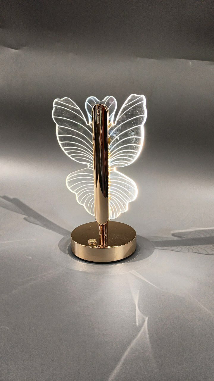 Лампа настольная, акриловая панель, LED, USB, дизайн луна, теплый свет