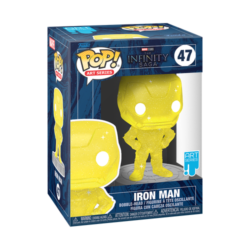 фигурка funko головотряс the infinity saga pop art series iron man Фигурка Funko POP! Art Series Bobble Marvel Infinity Saga Iron Man Yellow w/Case