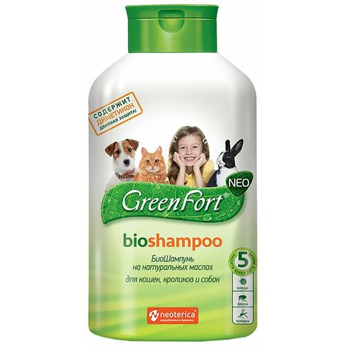 GreenFort шампунь от блох и клещей Neo BioShampoo для кошек и собак 1 шт. в уп., 3 уп.