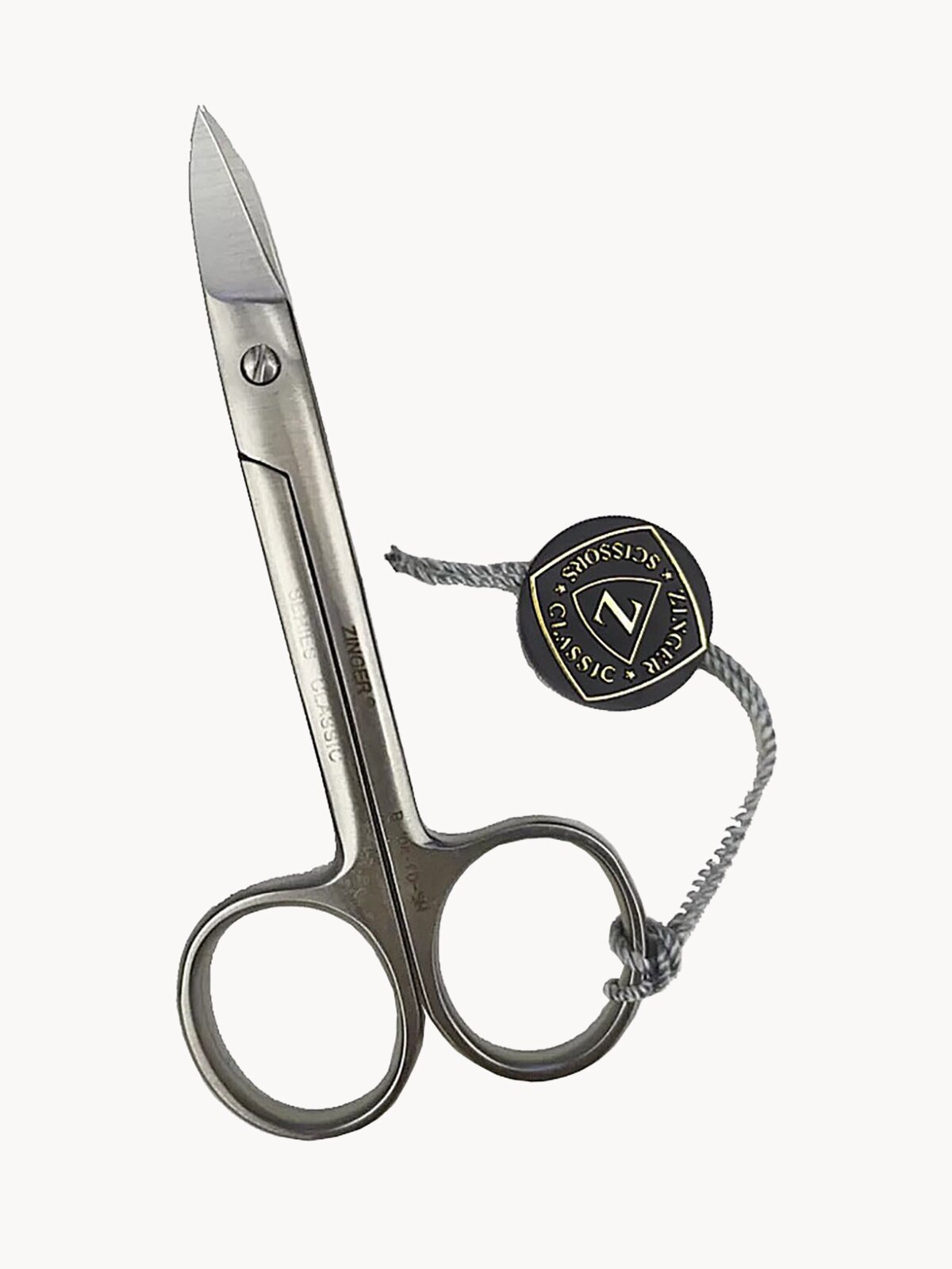 Ножницы маникюрные для ногтей Zinger B-108 Classic прямые, с усиленными ручками, нержавеющая сталь, ручная заточка, серебристый