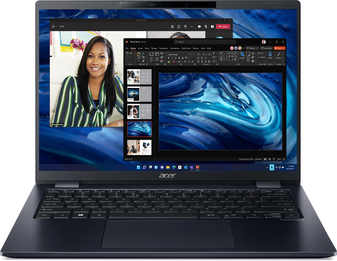 Ноутбук Acer TravelMate P6 TMP614P-52-74QX 14" WUXGA IPS/Core i7-1165G7/16GB/512GB SSD/Iris Xe Graphics/Windows 11 Pro/RUSKB/черный (NX. VSZER.005)