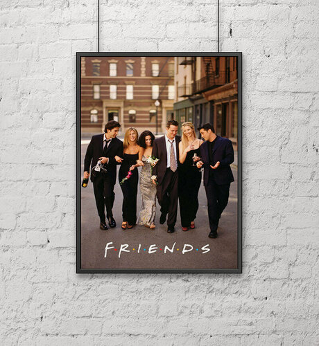 Изображение товара Постер для интерьера на стену (30х40 см). Сериал Друзья (Friends) - Праздник на улице