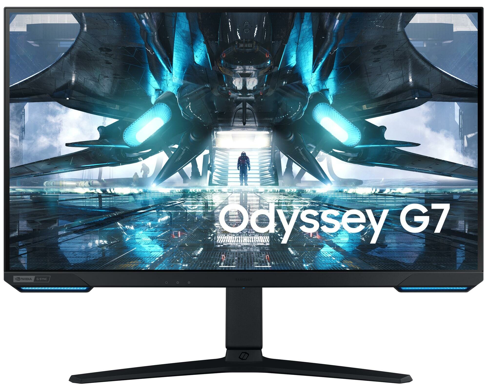 28" Монитор Samsung Odyssey G7 S28AG702NI (LS28AG702NIXCI) черный - 3840x2160@144 Гц, IPS, 1 мс, 1000 : 1, 400 Кд/м², 178°/178°