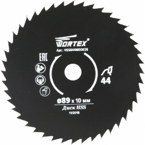 Диск пильный по металлу 89x10 мм WORTEX 44 зубьев HSS044M00026 501₽