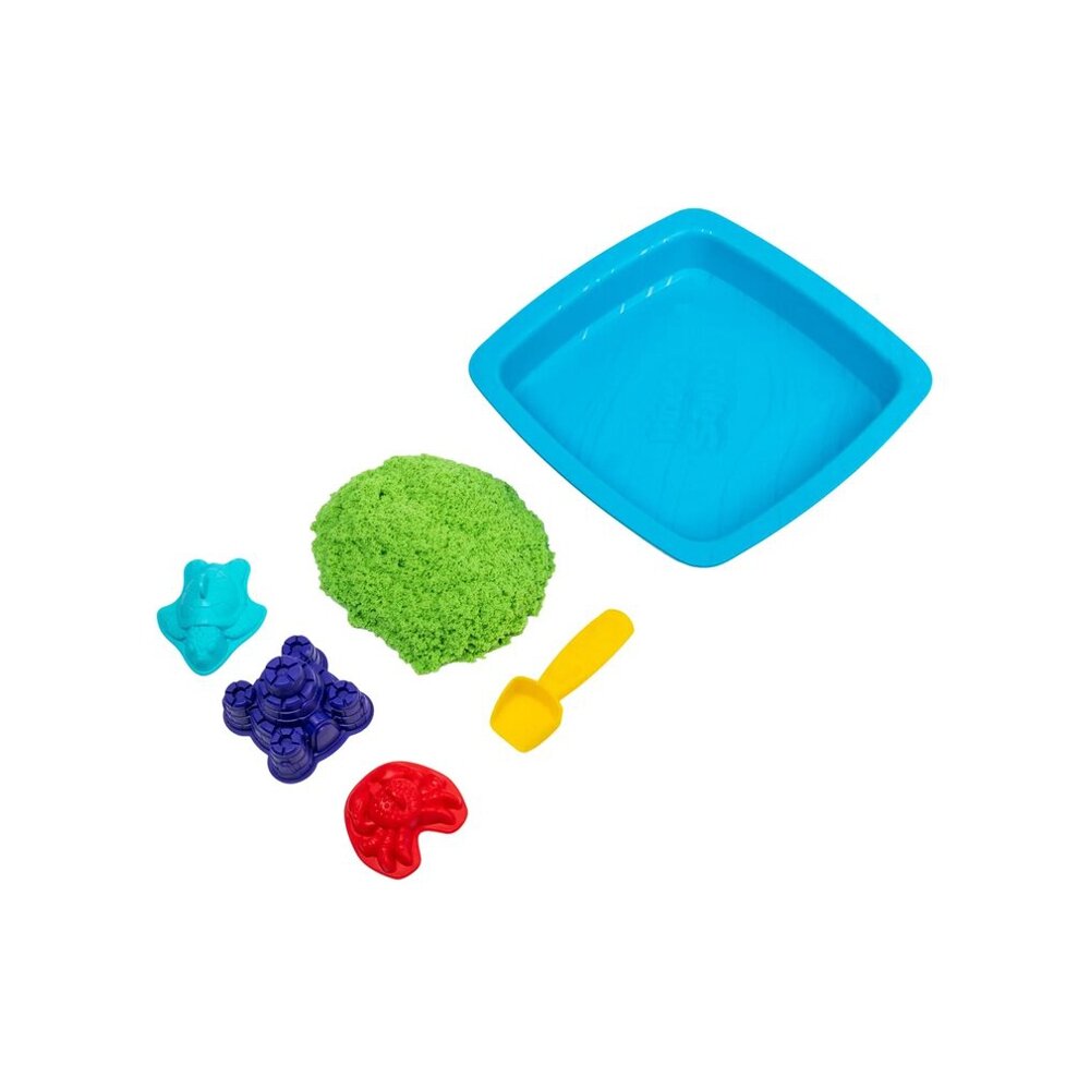 Песок кинетический Kinetic Sand с коробкой и инструментами 454г Green 6029059