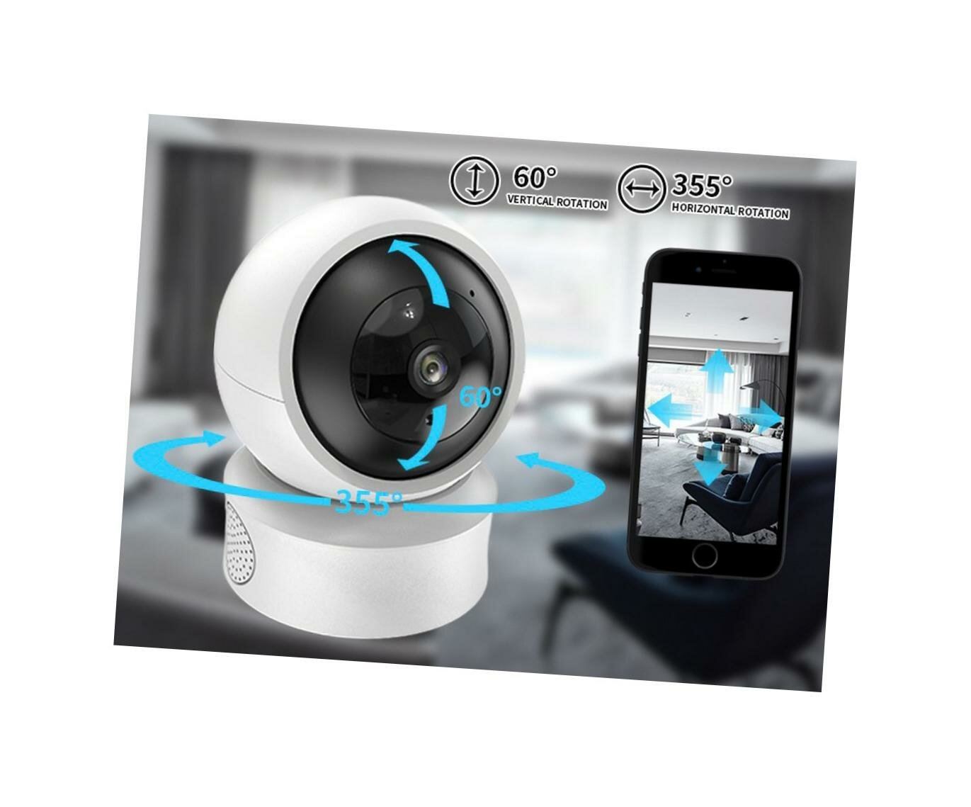 HDком 166(ASW5)8GS Туйя (WiFi) (F1639EU) - поворотная Wi-Fi IP-камера 5Mp с записью на SD карту и в облако Amazon Cloud. APP TUYA / Smartlife. Датчи — фото 5