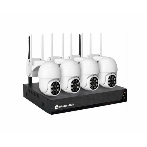 Беспроводной облачный комплект видеонаблюдения на 4 уличные купольные поворотные камеры Kvadro Vision Cloud Kupol-01-4 Lux W3496RU 2076400₽